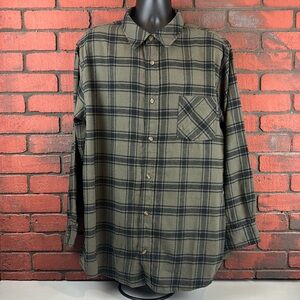 Northeast‎ Outfitters Men's XXL Green Plaid Flannel Button Down – Casual Cozy